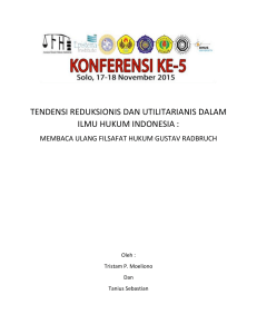 tendensi reduksionis dan utilitarianis dalam ilmu hukum indonesia