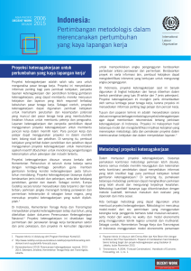 Indonesia: Pertimbangan metodologis dalam merencanakan