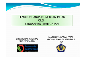 pemotongan/pemungutan pajak oleh bendahara pemerintah