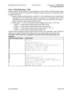 Soal 1. (Nilai Maksimum : 100)