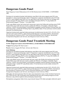 Dangerous Goods Panel Dangerous Goods Panel - Indonesia-ICAO