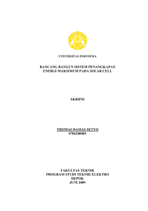 rancang bangun sistem penangkapan energi maksimum pada solar