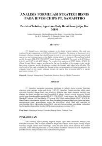 analisis formulasi strategi bisnis pada divisi chips
