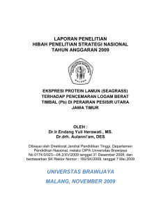 terhadap pencemaran logam berat timbal - LPPM UB