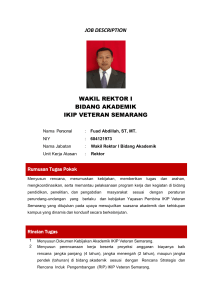 job description wakil rektor i bidang akademik ikip veteran semarang