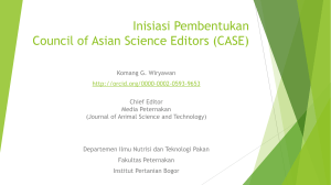 Inisiasi Pembentukan Asian Association of Science Editor