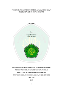 pengembangan media pembelajaran geografi berbasis web di man