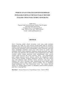 perencanaan strategi sistem informasi pemasaran dengan