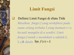 Limit Fungsi - Direktori File UPI