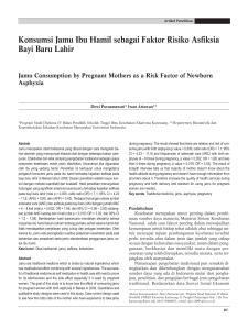 Konsumsi Jamu Ibu Hamil sebagai Faktor Risiko Asfiksia