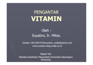 pengantar vitamin - Suyatno, Ir., MKes