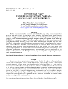 sistem pakar fuzzy untuk diagnosis kanker payudara menggunakan