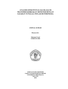 analisis efektiv transmisi kebijaka sasaran tunggal in