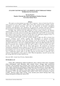 ANALISIS FAKTOR-FAKTOR YANG BERPENGARUH TERHADAP