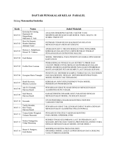 daftar pemakalah kelas paralel - Seminar Nasional MIPAnet 2017