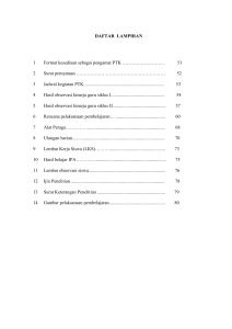 DAFTAR LAMPIRAN 1 Format kesediaan sebagai pengamat PTK