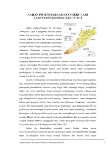 kajian potensi kecamatan sukorejo kabupaten kendal tahun 2013
