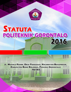 statuta - Politeknik Gorontalo