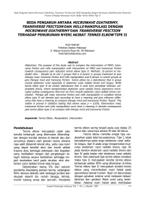 beda pengaruh antara microwave diathermy