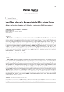 Identifikasi bite marks dengan ekstraksi DNA metode Chelex (Bite