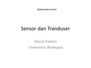 Definisi Sensor dan transduser
