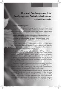 Ekonomi Pembangunan dan Pembangunan Pertanian Indonesia