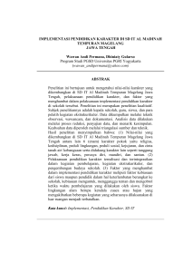 IMPLEMENTASI PENDIDIKAN KARAKTER DI SD IT AL MADINAH