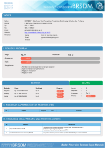 BRSDM | Weekly Dashboard