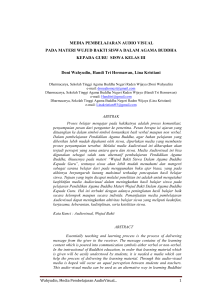 MEDIA PEMBELAJARAN AUDIO VISUAL PADA MATERI WUJUD