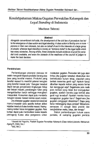 Kesalahpahaman Makna Gugatan Perwakilan