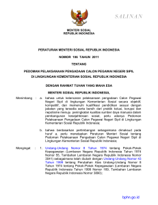 keputusan menteri sosial republik indonesia
