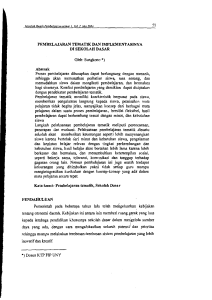 PEMBELAJARAN TEMATIK DAN IMPLEMENT