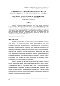 PEMBELAJARAN MATEMATIKA DENGAN MEDIA TELEVISI