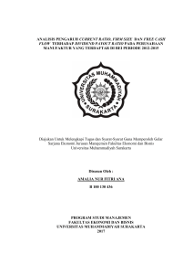 analisis pengaruh current ratio, firm size dan free cash flow terhadap