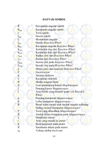 xv DAFTAR SIMBOL ̈ Percepatan angular satelit