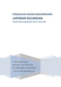 laporan keuangan - Pengadilan Agama Banjarnegara