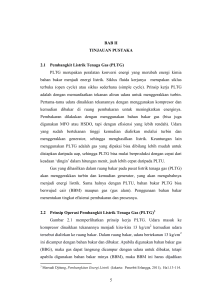 5 BAB II TINJAUAN PUSTAKA 2.1 Pembangkit Listrik Tenaga Gas