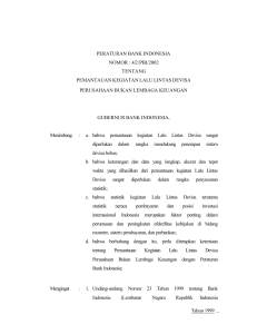 peraturan bank indonesia nomor : 4/2/pbi/2002 tentang pemantauan