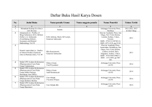 Daftar Buku Hasil Karya Dosen