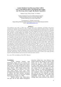 6 Analisis Molekuler Gen Polymerase Basic 2 (PB 2) Virus Avian