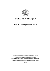 guru pembelajar pedoman penjaminan mutu