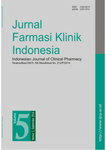 Tentang Jurnal Farmasi Klinik Indonesia