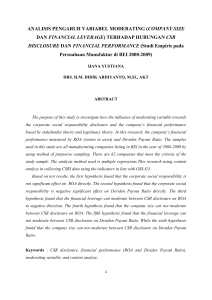 analisis pengaruh variabel moderating (company