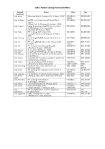 Daftar Alamat Cabang/ Komisariat PERKI