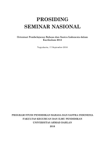 prosiding seminar nasional - Pendidikan Bahasa dan Sastra