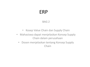BAG 2 • Kosep Value Chain dan Supply Chain • Mahasiswa dapat