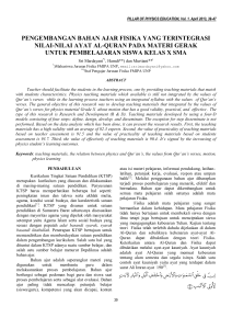 pengembangan bahan ajar fisika yang terintegrasi - e
