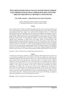 PENGARUH KONSENTRASI TiO2 DAN KONSENTRASI LIMBAH
