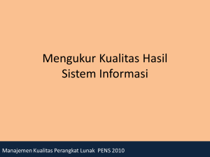 Mengukur Kualitas Hasil Sistem Informasi