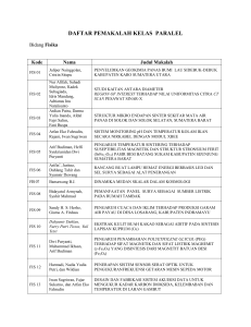 DAFTAR PEMAKALAH KELAS PARALEL